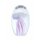 G&S Presse-Papiers en Verre : Méduse Mauve. H 8.5cm