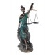 G&S Sculpture Effet Bronze coloré : Thémis & La Justice, H 34 cm