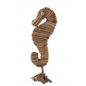 Grand Hippocampe sur socle en Bois Flotté XL, Hauteur 54 cm