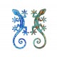 SIGNES GRIMALT Set 2 Geckos en Résine, Déco murale ou à poser, Modèle Tropik, H 20,5 cm