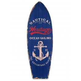 happyDko Déco Murale Vintage : Planche de Surf, Mod Ocean Sailing, H 60 cm