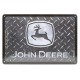 Plaque 3D métal : John Deere Logo & Marche Pied, L 30 x 40 cm