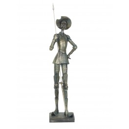 Figurine décorative Don Quichotte et Sancho Panza, Sculpture Résine, H 35 cm