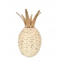 Ananas en résine et Feuillage tressé, Collection ORGANIK, H 22,5 cm