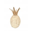 Ananas en résine et Feuillage tressé, Collection ORGANIK, H 22,5 cm