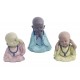 G&S Set 3 Moines de la Sagesse Assis 2, Collection Baby Zen, Hauteur 11 cm