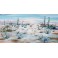 Tableau Peinture XL : Désert de Mojave haut en couleurs, 140 x 70 cm