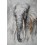Tableau Eléphant : Défenses en Afrique, H 120 cm