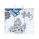 G&S Plaque Bois Vintage : Gecko Effet Mosaïques, H 60 cm