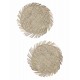 2 Sets de Table Mandala Fibres Naturelles et Corde, Diamètre 38 cm