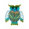 Chouette murale Métal : 2 couleurs, Collection Natural, H 25 cm