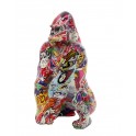 Statue Gorille Design, Collection Ubik, Multicolore, H 45 cm