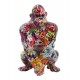 Statue Gorille Design, Collection Ubik, Multicolore, H 45 cm