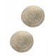 Ensemble 2 Sets de Table Rond 100% Fibres Naturelles, Diam 38 cm