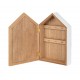 Boite à clés en Bois MDF, Maison et Chats, H 29 cm