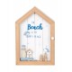 Boite à clés en Bois MDF, Maison et Chats, H 29 cm