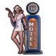 G&S Déco Murale Métal XL : Station Essence & Pin up, Route 66. Hauteur 63 cm