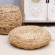 ORIGEN Tabouret Pouf en Jacinthe d'eau tressée, Fibres Naturelles, Diamètre 50 cm