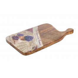 Planche en bois de Manguier, Thème Rétro Lavande de Provence, L 35 cm