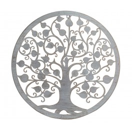 SIGNES GRIMALT Déco murale Métal : Arbre de vie Design Blanc, Collection Renaissance, Diamètre 50 cm