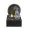 Fontaine Feng Shui, Bouddha, Sphère LED et Design Yin et Yang, H 25 cm