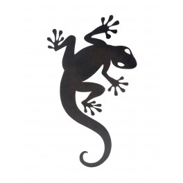 Déco Murale en Métal : Lézard Noir, L 50 cm