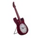Horloge Vintage Fer à Poser : Modèle Guitare Electrique Rouge, H 34,50 cm