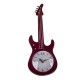 Horloge Vintage Fer à Poser : Modèle Guitare Electrique Rouge, H 34,50 cm