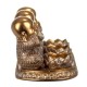Figurine 3 Moines de la Sagesse et Bougeoirs sur Socle, Doré, L 24 cm