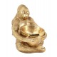 SGRIMALT Figurine Gorille XL Doré et Coupelle, H 39 cm