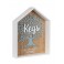 Boite à clés en Bois MDF Arbre de Vie et Silhouette Maison, H 31 cm