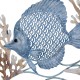 Poissons tropicaux et jardin de coraux, Bleu et Marron, Longueur 70 cm