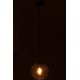 Suspension Lampe Boule, Verre Gris fumé Argent, Diamètre 30 cm