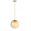 Suspension Lampe Boule, Verre Doré, Diamètre 29 cm