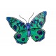 SGRIMALT Papillon Mural Vert, Métal et Verre, Collection Vulcain, L 24 cm