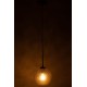 Suspension Lampe Boule, Verre perlé Gris, Diamètre 25,5 cm