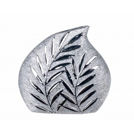 Vase Design en céramique, Modèle Feuillage Tropical, Hauteur 26 cm