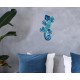 SGRIMALT Gecko Mural métal Modèle Mandala, Bleu, H 36 cm