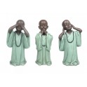 Figurine 3 Bouddhas de la Sagesse Debout, Collection Baby Zen, H 25 cm