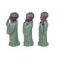 Figurine 3 Bouddhas de la Sagesse Debout, Collection Baby Zen, H 25 cm