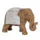 Figurine éléphant en résine et Aspect rotin tressé, Collection ORGANIK, L 29 cm
