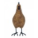 Figurine Coq résine et Aspect rotin tressé, Collection ORGANIK, H 27 cm