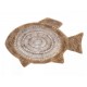 ORIGEN Grand Plateau Design Poisson en résine, Mandala et Aspect Rotin, L 37 cm