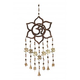SGRIMALT Suspension déco Zen et Feng Shui : Fleur, Mandala et Signe Om, H 70 cm