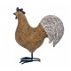 Figurine Coq résine et Aspect rotin tressé, Collection ORGANIK, H 27 cm