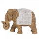 Figurine éléphant en résine et Aspect rotin tressé, Collection ORGANIK, L 29 cm