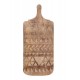 Planche à découper en Bois exotique veiné, Taille rectangulaire et Motifs géométriques, L 50 cm