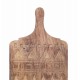 Planche à découper en Bois exotique veiné, Taille rectangulaire et Motifs géométriques, L 50 cm