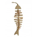 Déco Marine : Poisson Suspendu en bois flotté, Modèle XL, H 55 cm