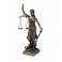 Sculpture en Résine, Effet Bronze : Thémis & La Justice, H 33 cm